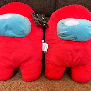 Among Us Red Crewmate Plush Toy Set of 2, New with Tags
